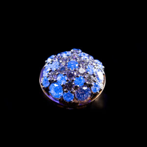 Earring With Fluerescent Diamonds